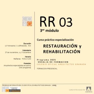 RR03 Curso RESTAURACIÓN Y REHABILITACIÓN (3ª ed)